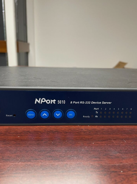 MOXA NPort 5610 8 Port RS-232 Device Server (Refurbished) QTY:1