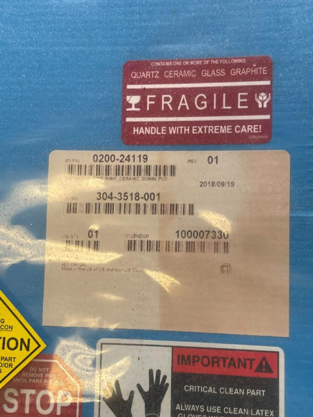 AMAT 0200-24119 DEPOSITION RING SNNF CERAMIC 200MM PVD (NEW)