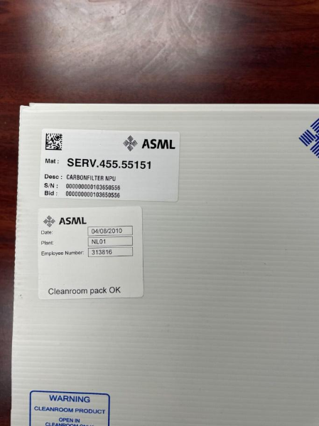 ASML SERV.455.55151 Carbon Filter (NEW) Qty:1